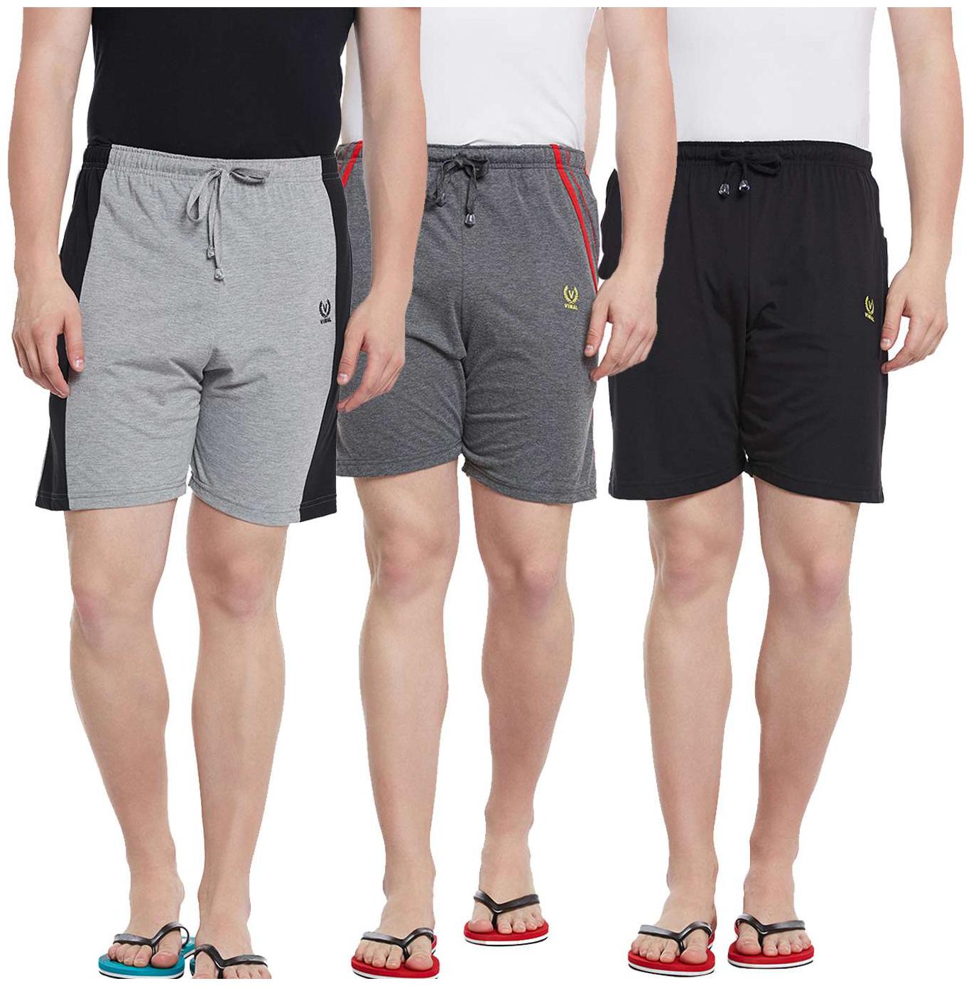 

VIMAL JONNEY Men Black Regular Fit Regular Shorts