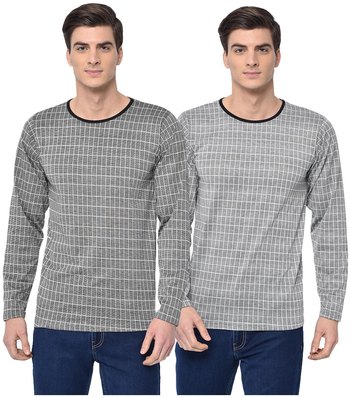 

VIMAL JONNEY Men Multi Regular fit Cotton Blend Round neck T-Shirt - Pack Of 2