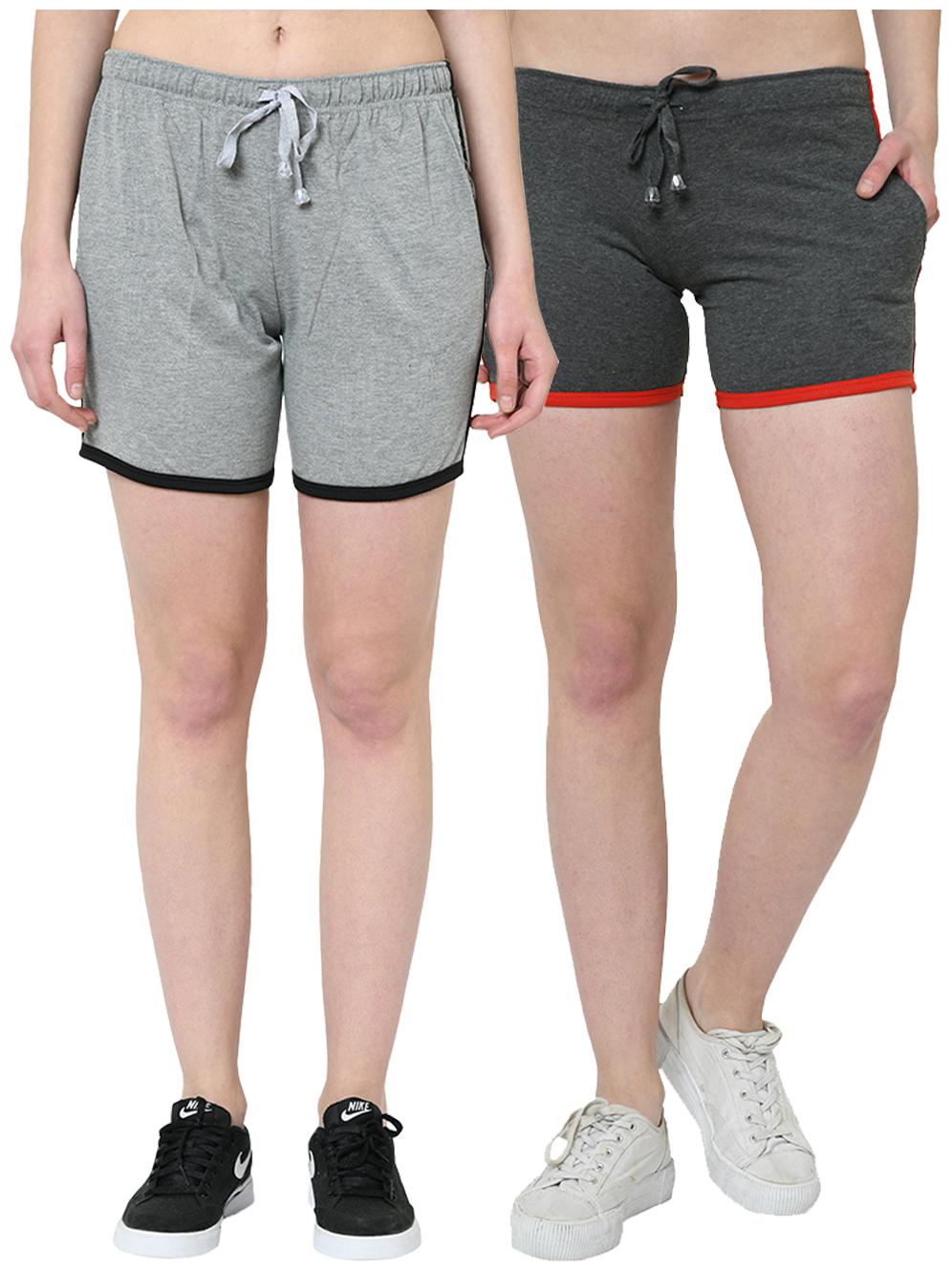 

VIMAL JONNEY Women Solid Regular shorts - Grey
