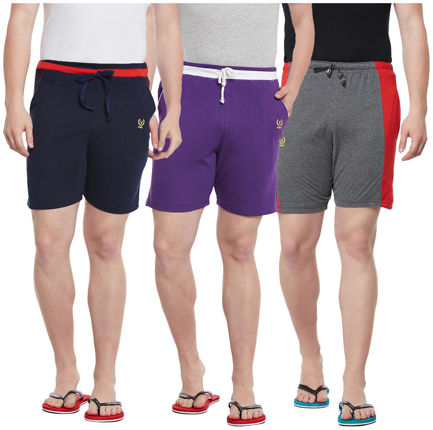 

VIMAL JONNEY Men Black Regular Fit Regular Shorts