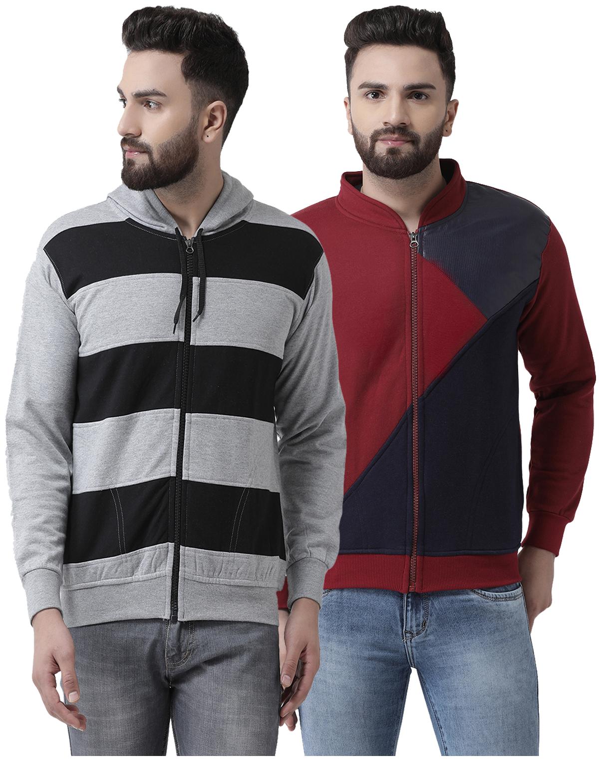 

VIMAL JONNEY Men Cotton Colorblocked Sweatshirt Multi