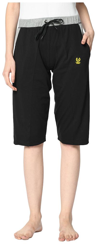 

VIMAL JONNEY Women Solid Regular shorts - Black