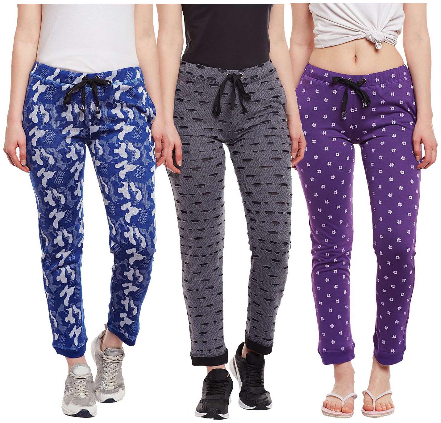 

VIMAL JONNEY Women Regular fit Cotton Printed Track pants - Multi