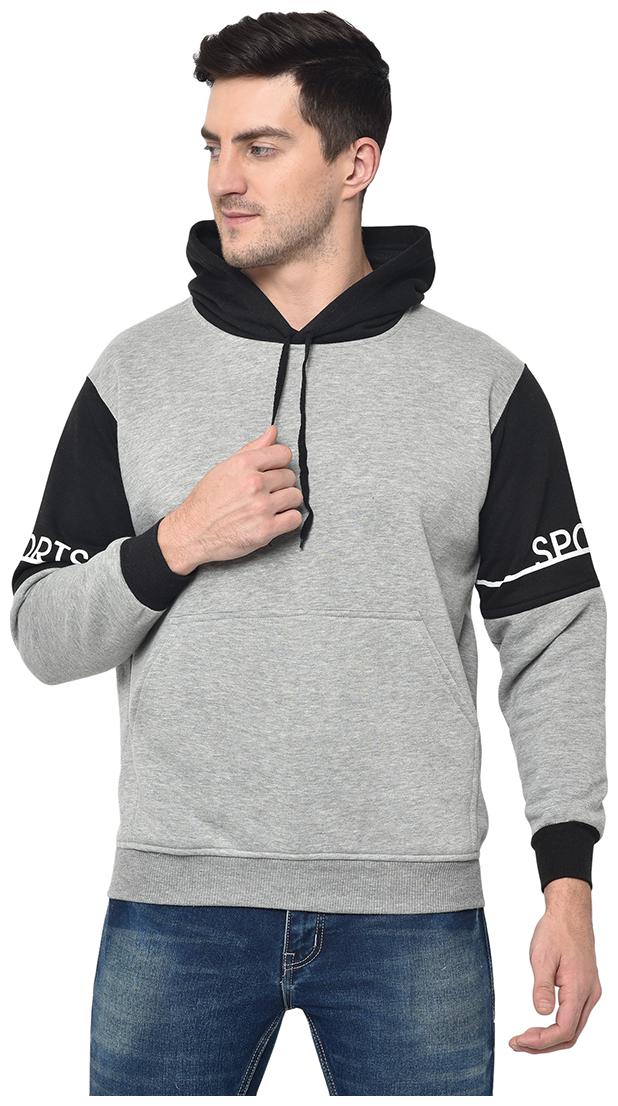 

VIMAL JONNEY Men Grey Hooded Hoodie