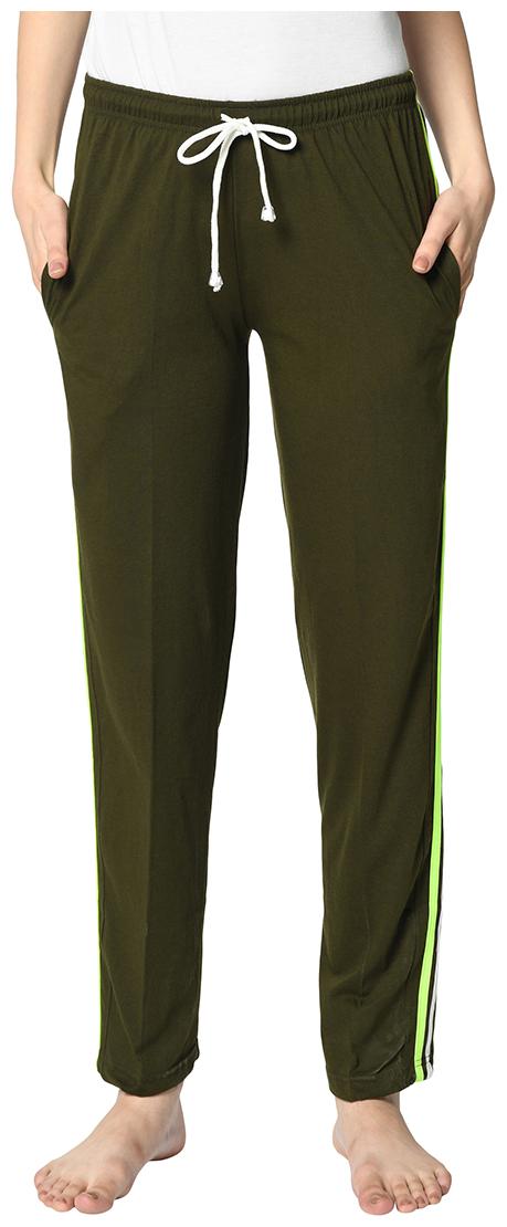 

Vimal Jonney Women Cotton Blend Solid Track Pants (Olive)