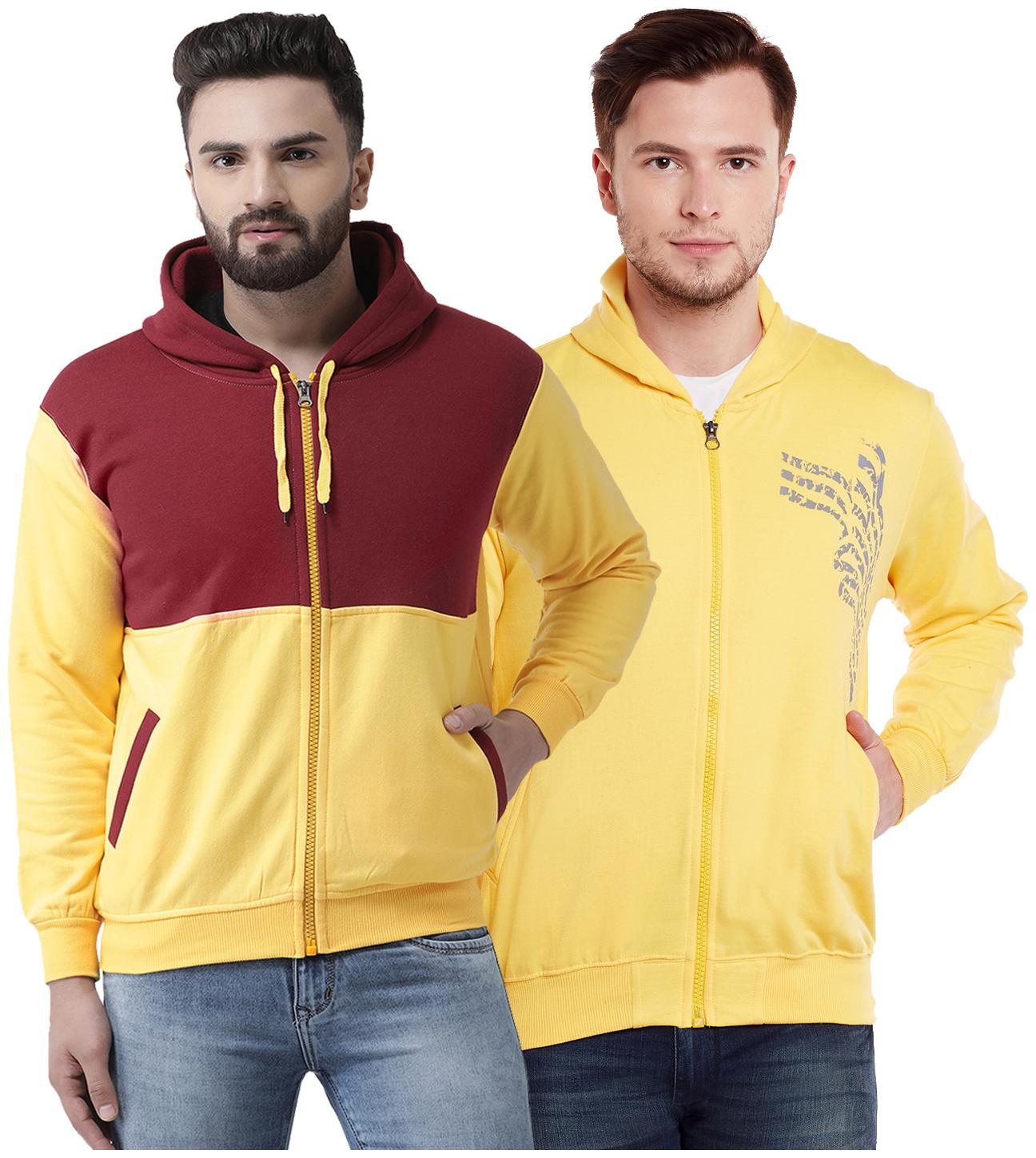 

VIMAL JONNEY Multicolor Cotton Sweatshirts For Men(Pack Of 2)
