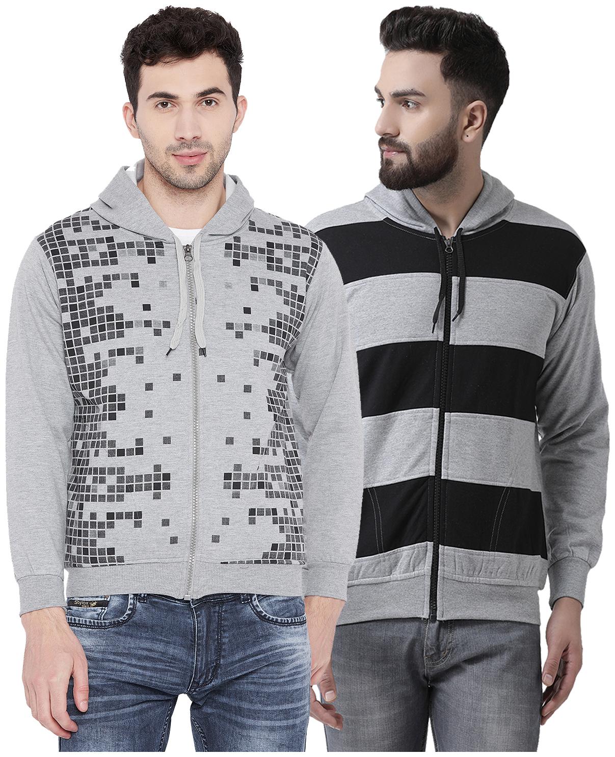 

VIMAL JONNEY Multicolor Cotton Sweatshirts For Men(Pack Of 2)
