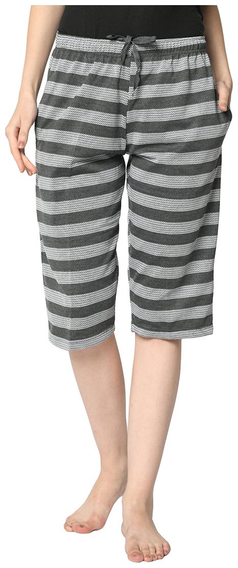 

VIMAL JONNEY Women Striped Regular shorts - Grey