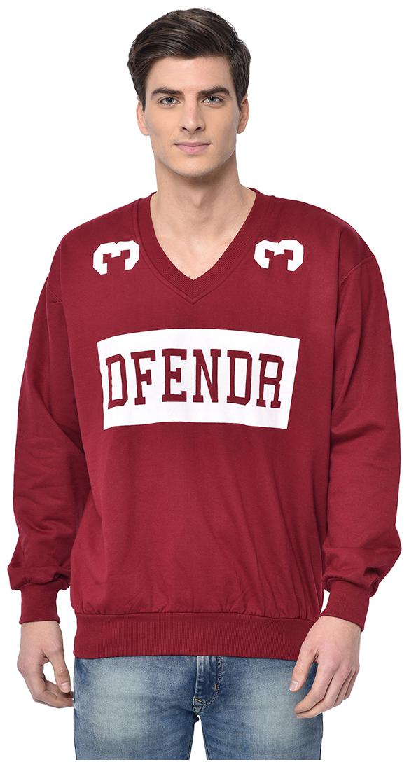 

VIMAL JONNEY Men Maroon V neck Sweatshirt