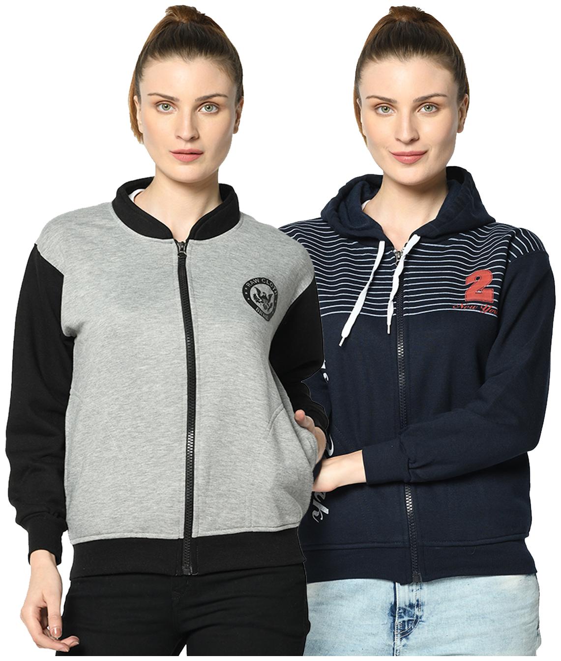 

VIMAL JONNEY Women Striped Hoodie - Multi