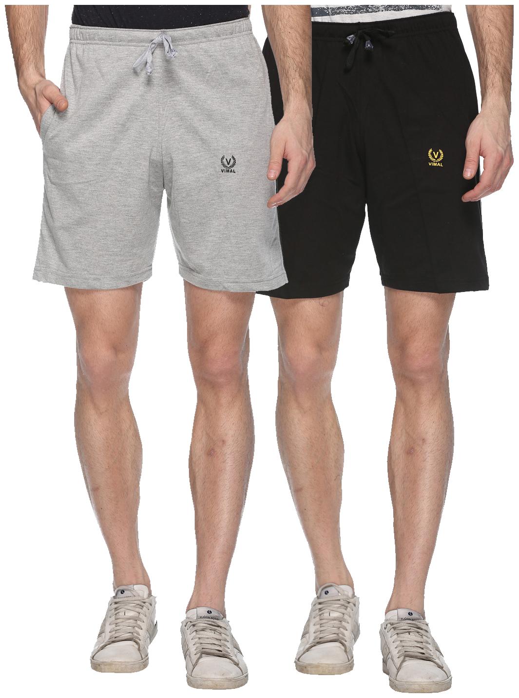 

VIMAL JONNEY Men Black Regular Fit Regular Shorts