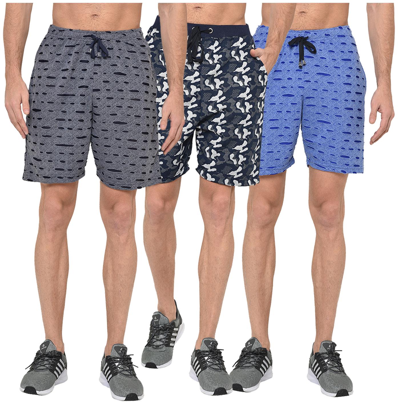 

VIMAL JONNEY Men Navy Blue Blue Regular Fit Regular Shorts