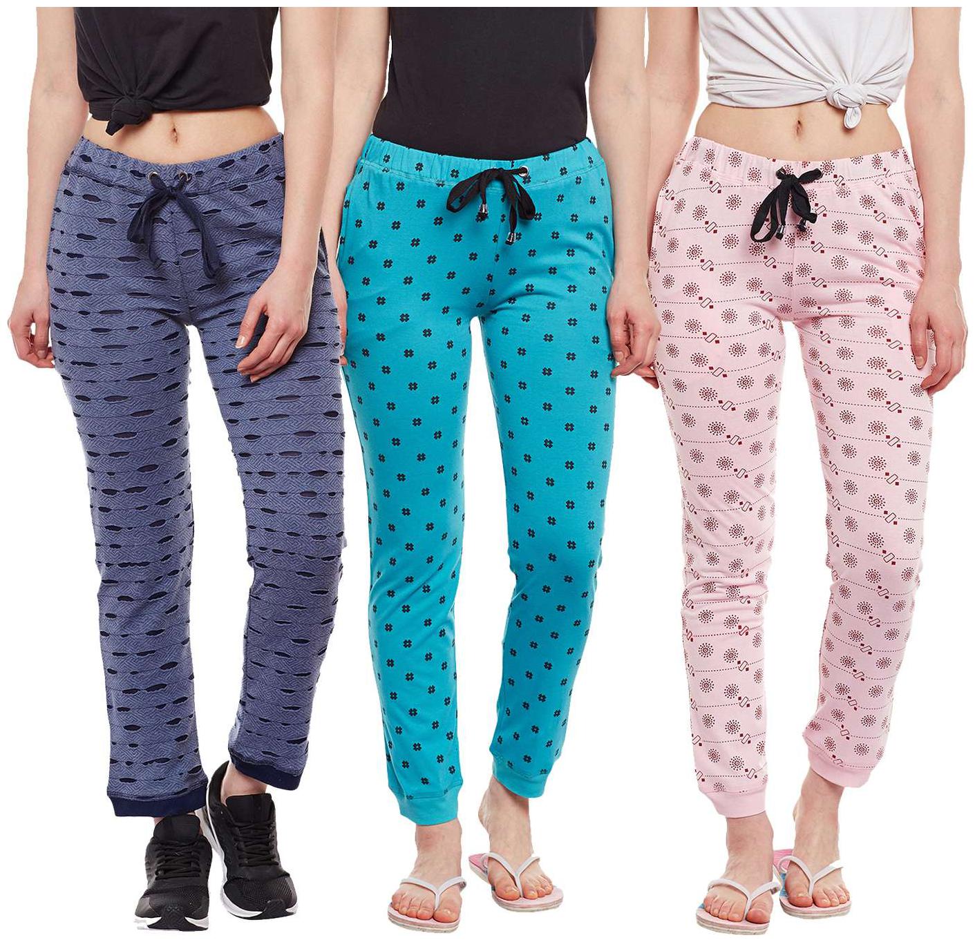 

VIMAL JONNEY Women Regular fit Cotton Printed Track pants - Multi