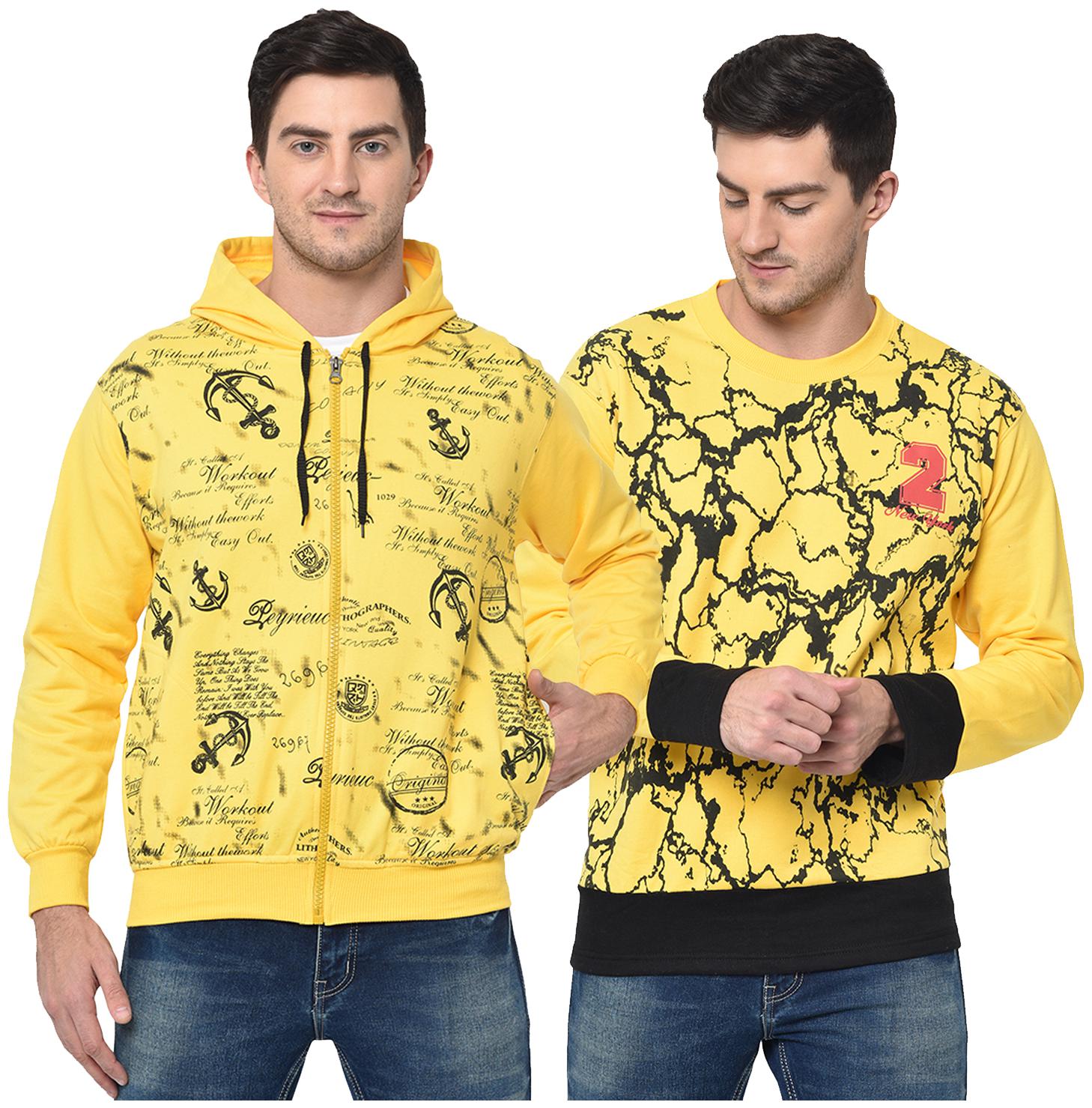 

VIMAL JONNEY Men Yellow Hooded Hoodie