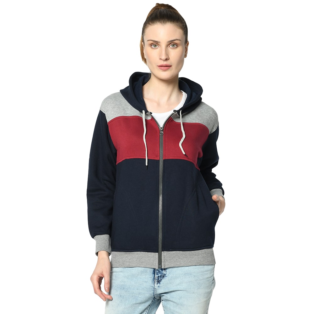 

VIMAL JONNEY Women Colourblocked Sweatshirt - Multi