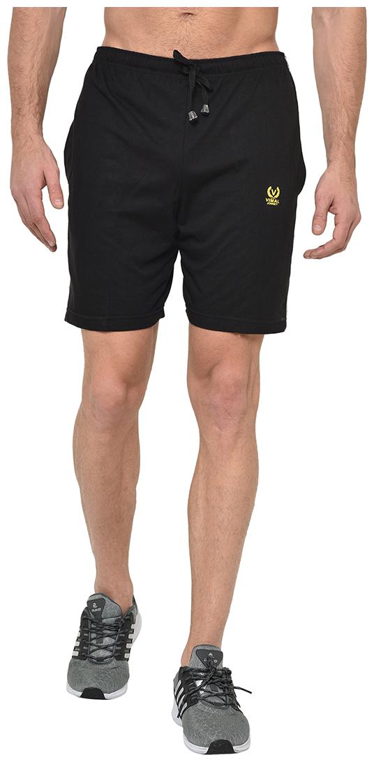 

VIMAL JONNEY Men Black Regular Fit Regular Shorts