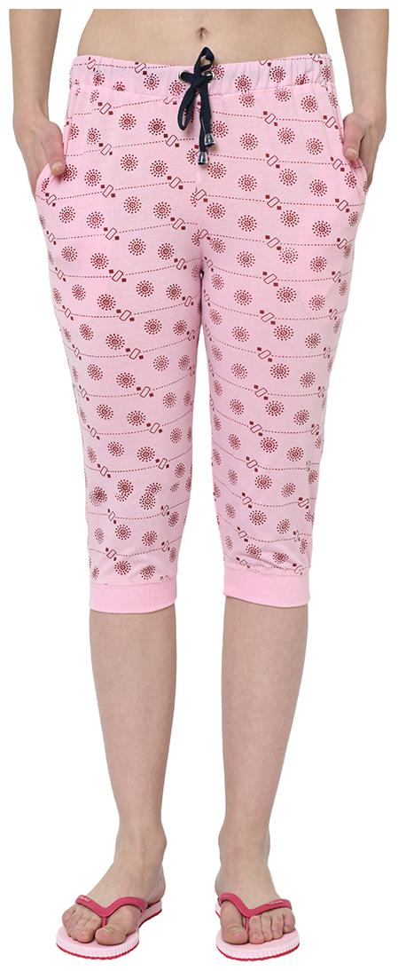

VIMAL JONNEY Women Printed Regular capri - Pink