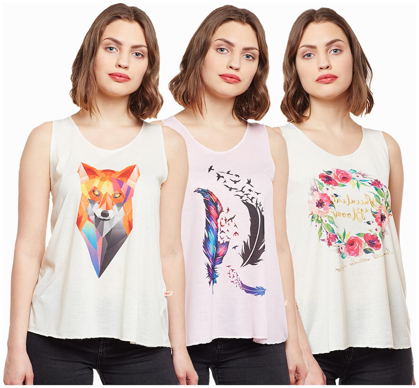 

VIMAL JONNEY Women Printed Regular top - Multi