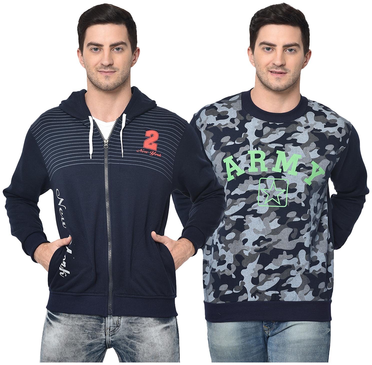 

VIMAL JONNEY Men Blue Black Hooded Hoodie