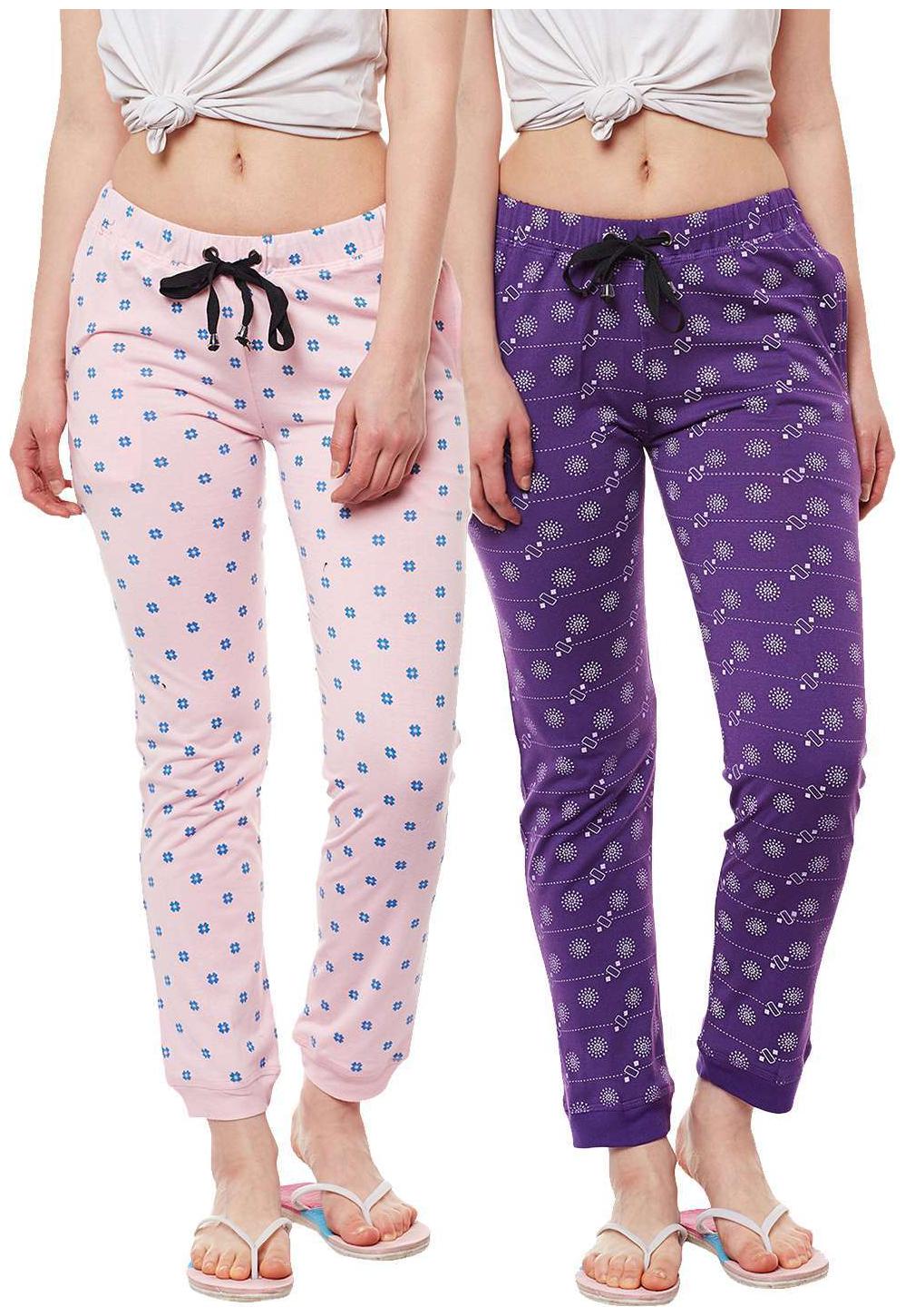 

VIMAL JONNEY Women Regular fit Cotton Printed Track pants - Multi