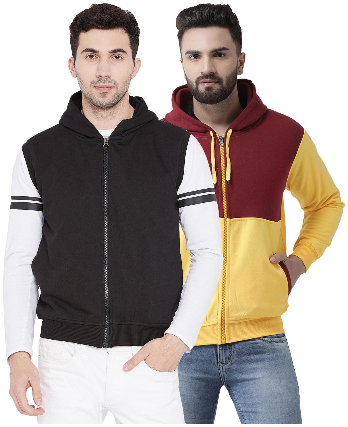 

VIMAL JONNEY Multicolor Cotton Sweatshirts For Men(Pack Of 2)