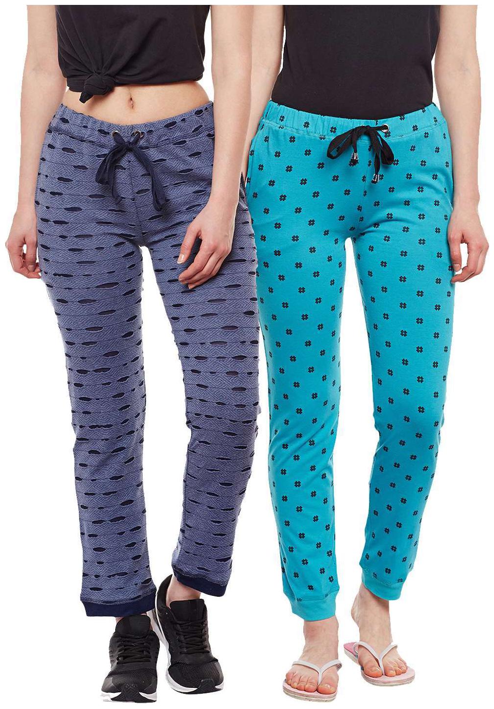 

VIMAL JONNEY Women Regular fit Cotton Printed Track pants - Multi