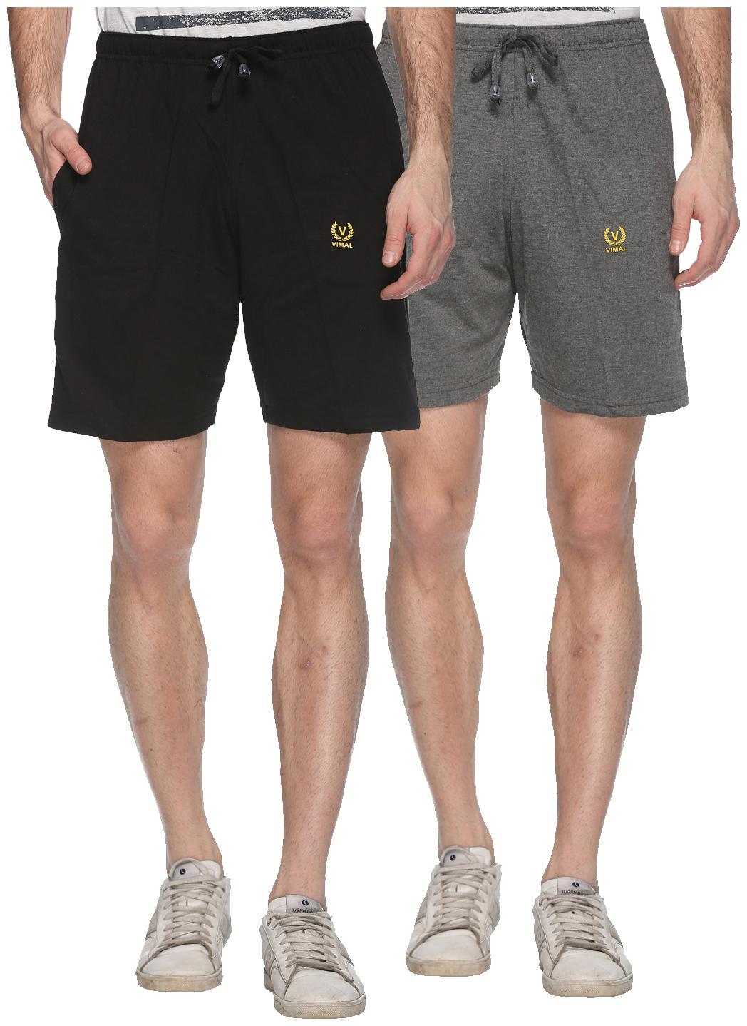 

VIMAL JONNEY Men Black Regular Fit Regular Shorts