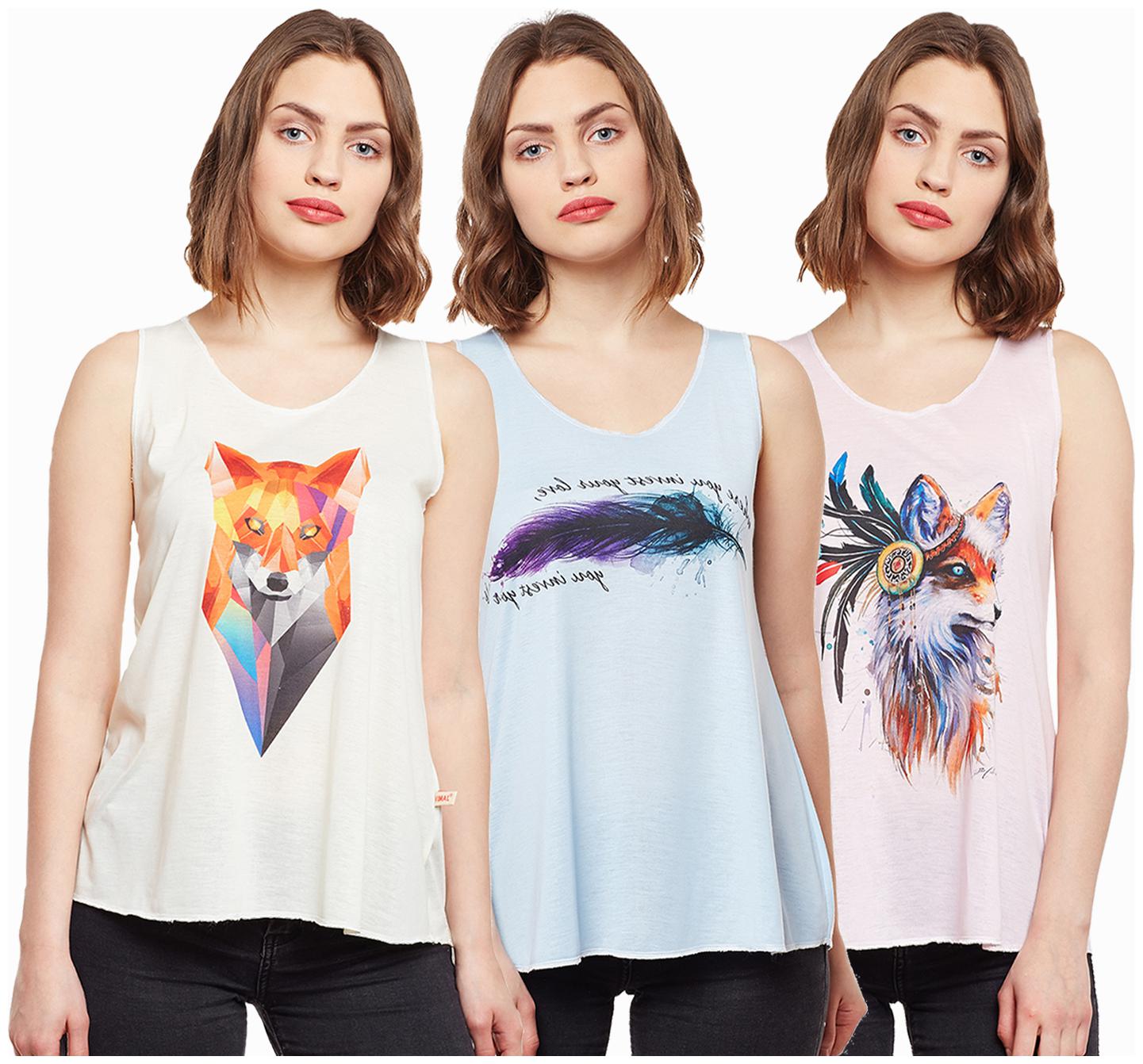 

VIMAL JONNEY Women Printed Regular top - Multi