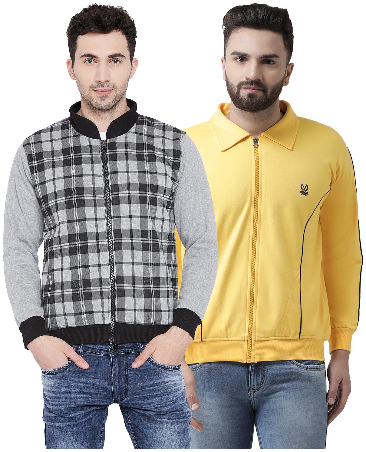 

VIMAL JONNEY Multicolor Cotton Sweatshirts For Men(Pack Of 2)
