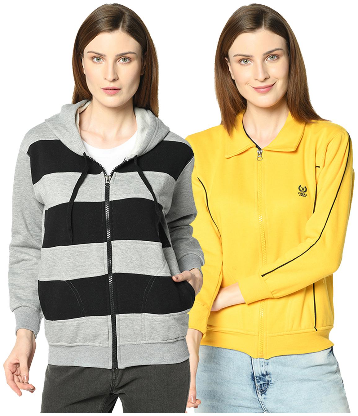 

VIMAL JONNEY Women Solid Sweatshirt - Multi