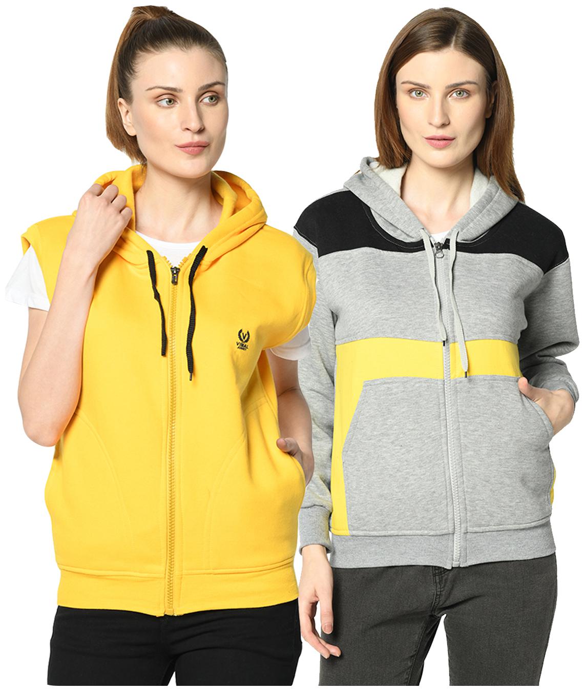 

VIMAL JONNEY Women Solid Hoodie - Multi