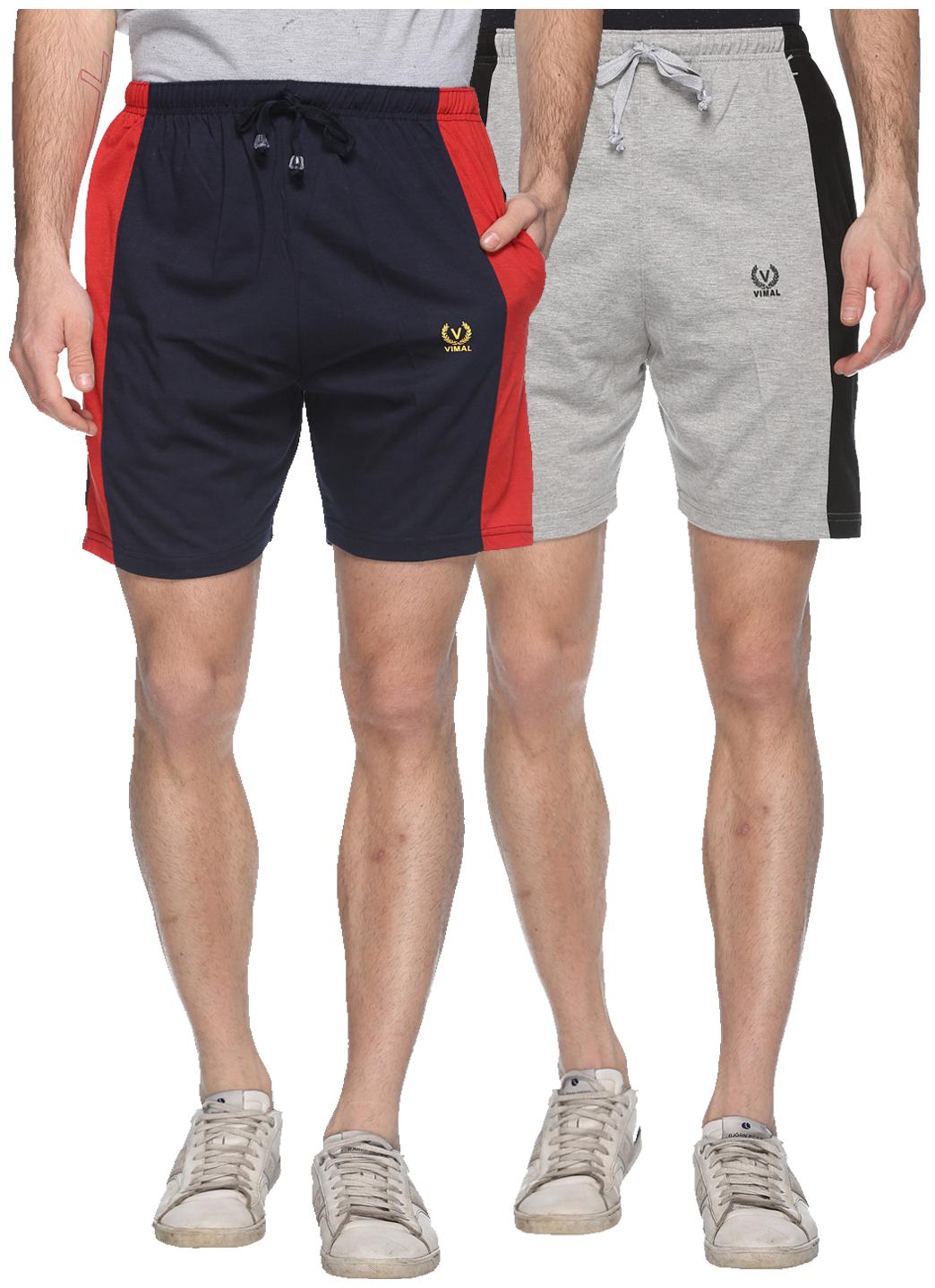 

VIMAL JONNEY Men Black Regular Fit Regular Shorts