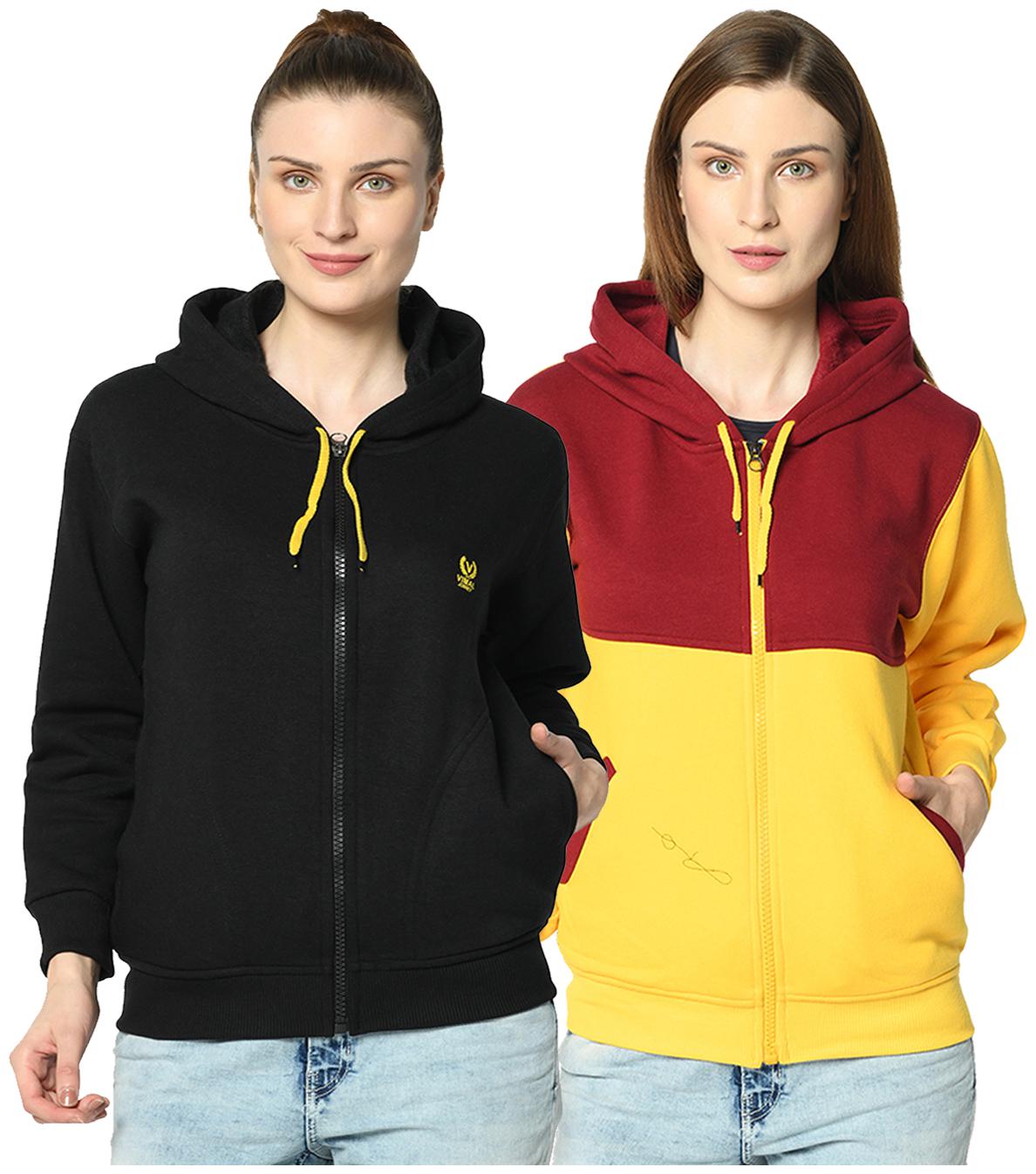 

VIMAL JONNEY Women Solid Hoodie - Multi