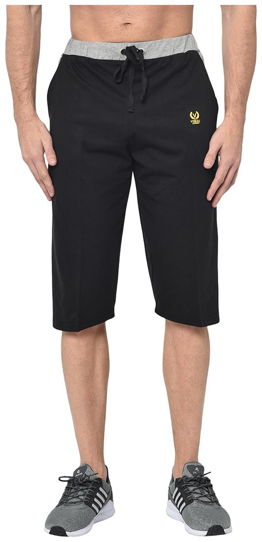 

VIMAL JONNEY Men Black Regular Fit Regular Shorts