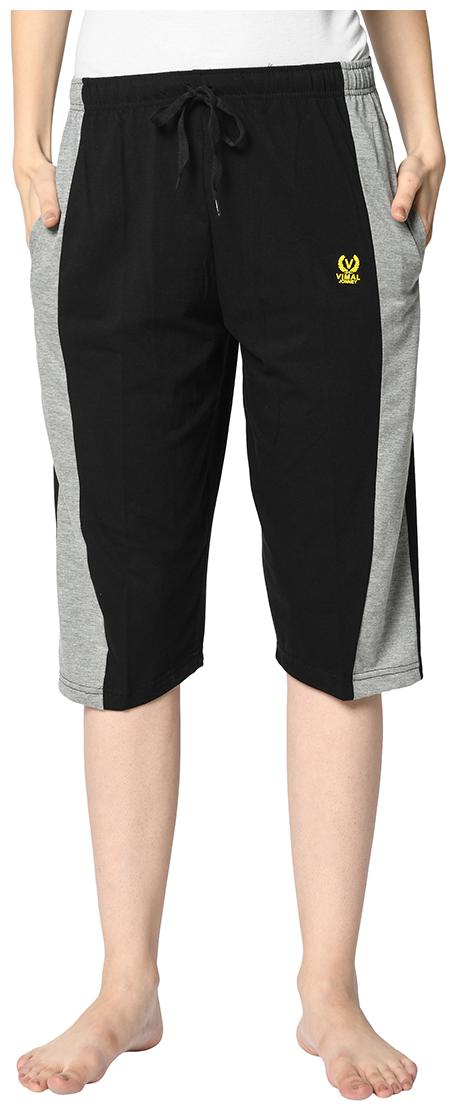 

VIMAL JONNEY Women Solid Regular shorts - Black