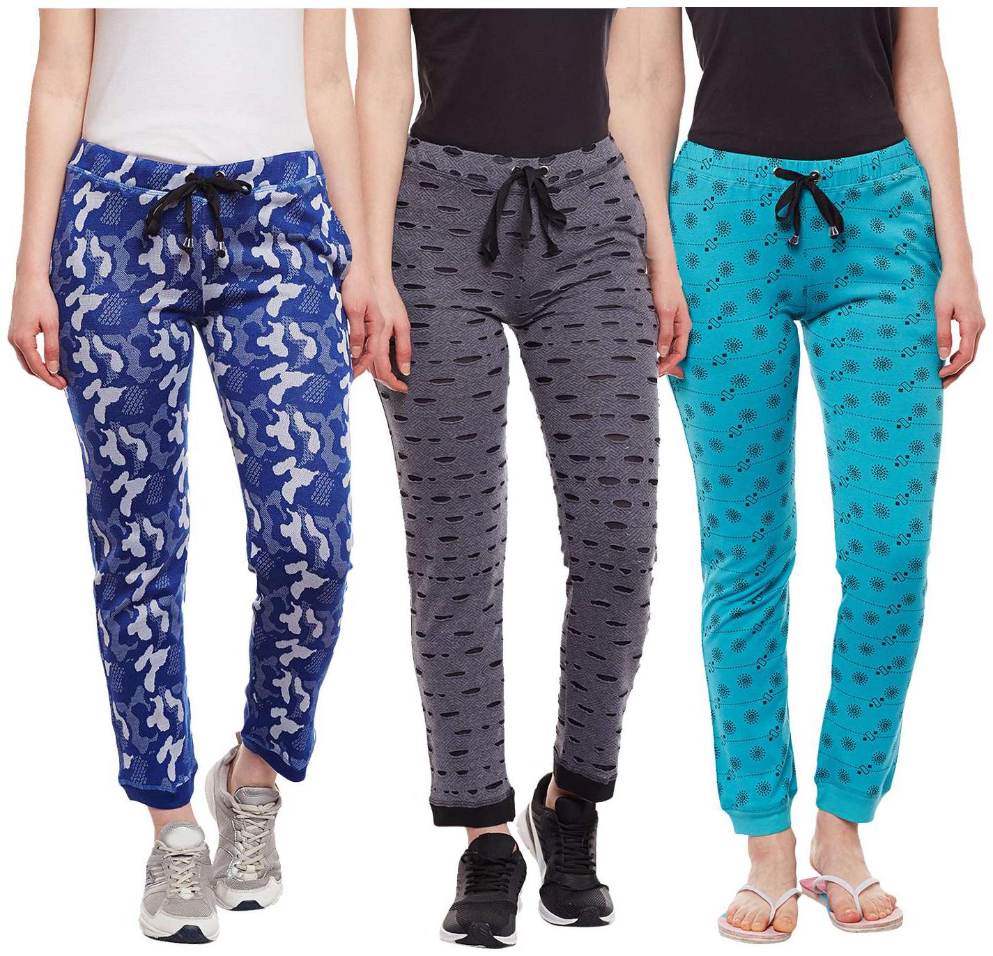 

VIMAL JONNEY Women Regular fit Cotton Printed Track pants - Multi