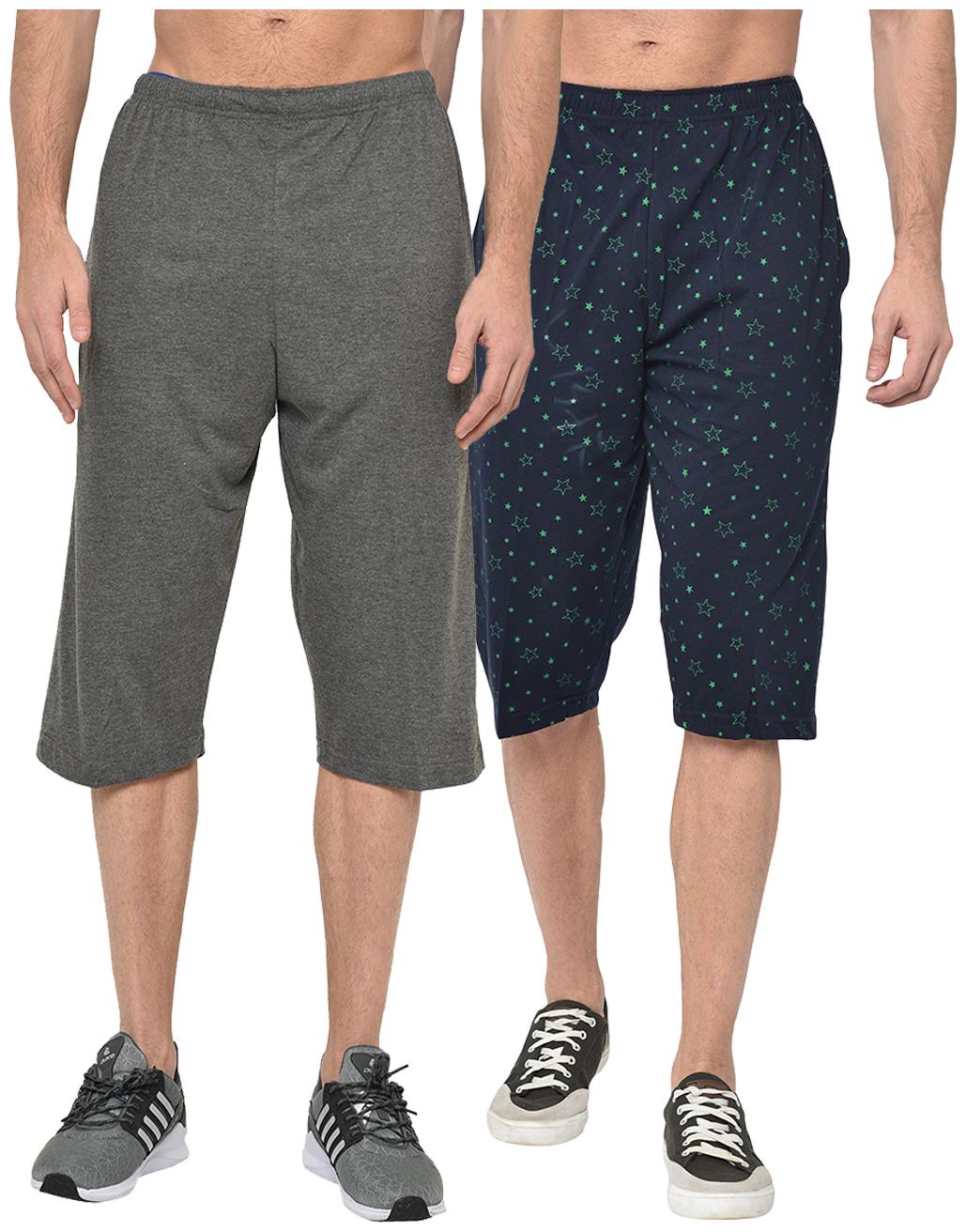 

VIMAL JONNEY Men Blue Grey Regular Fit Regular Shorts
