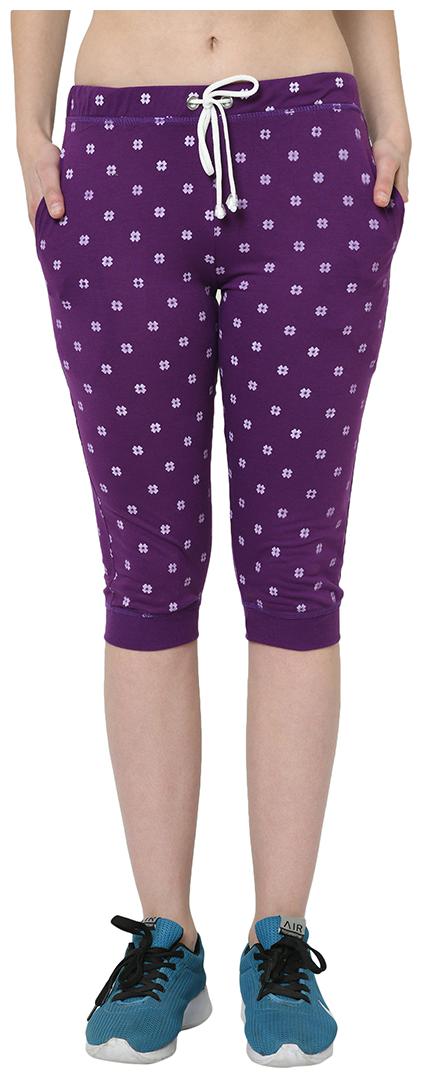 

VIMAL JONNEY Women Printed Regular capri - Purple