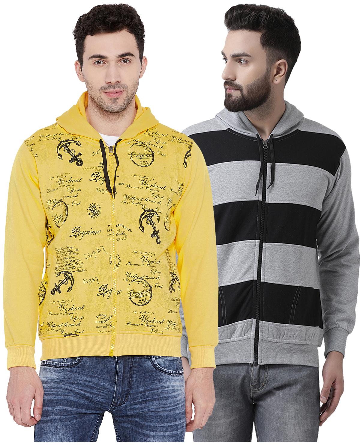

VIMAL JONNEY Multicolor Cotton Sweatshirts For Men(Pack Of 2)