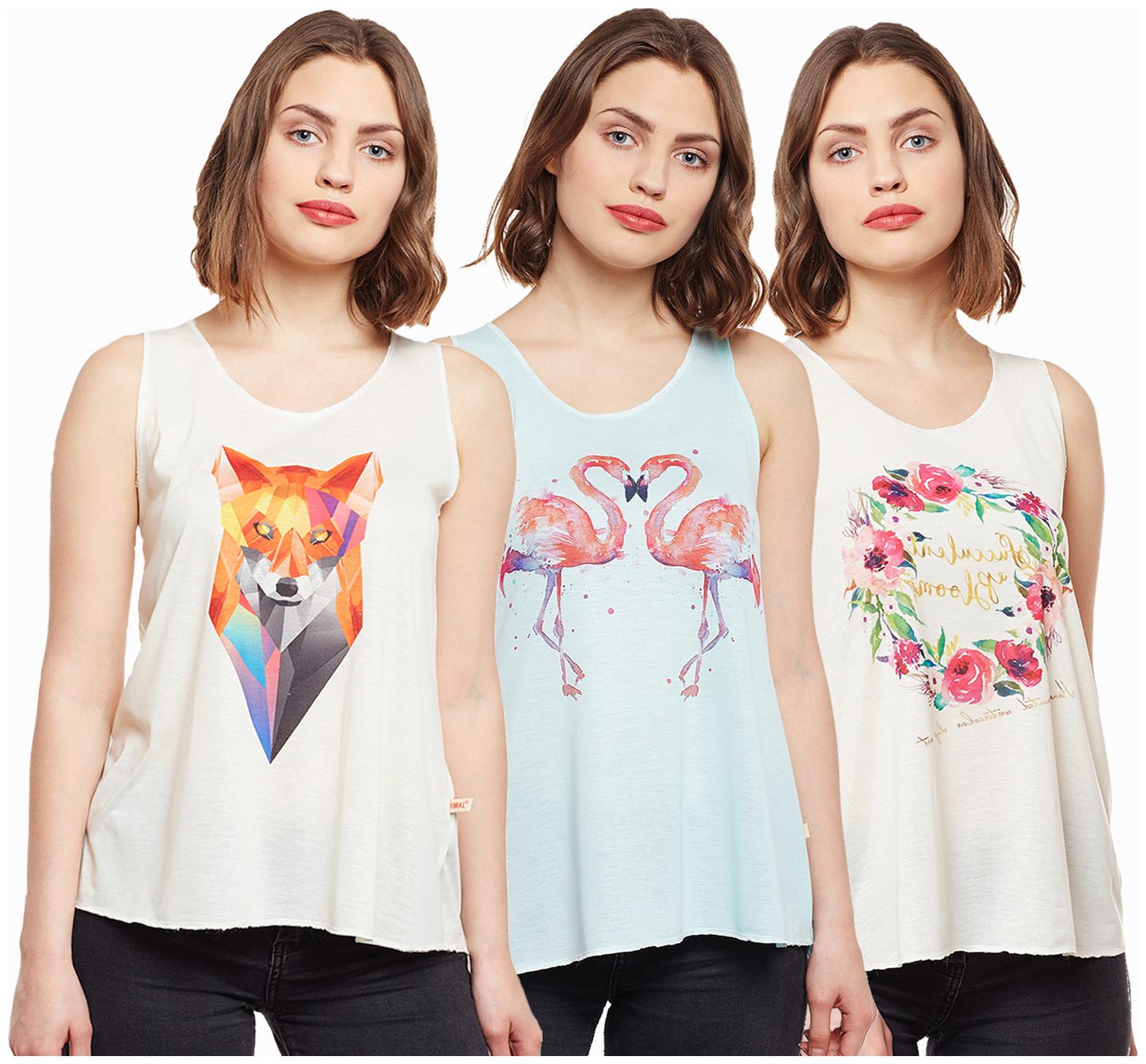 

VIMAL JONNEY Women Printed Regular top - Multi