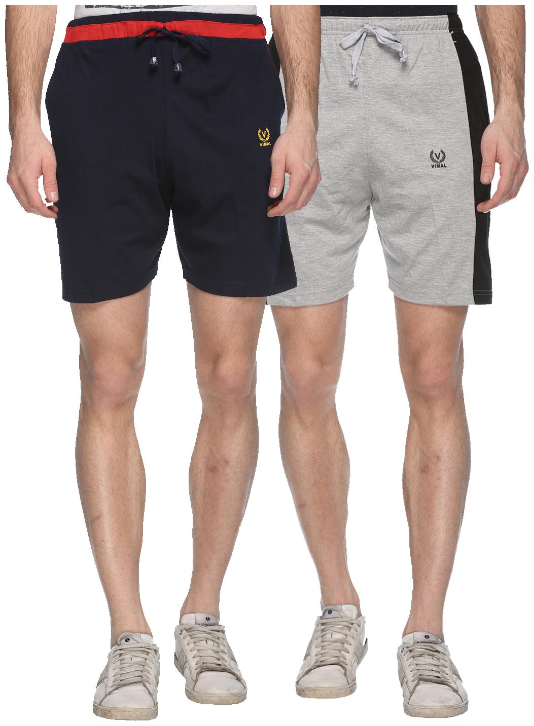 

VIMAL JONNEY Men Black Regular Fit Regular Shorts