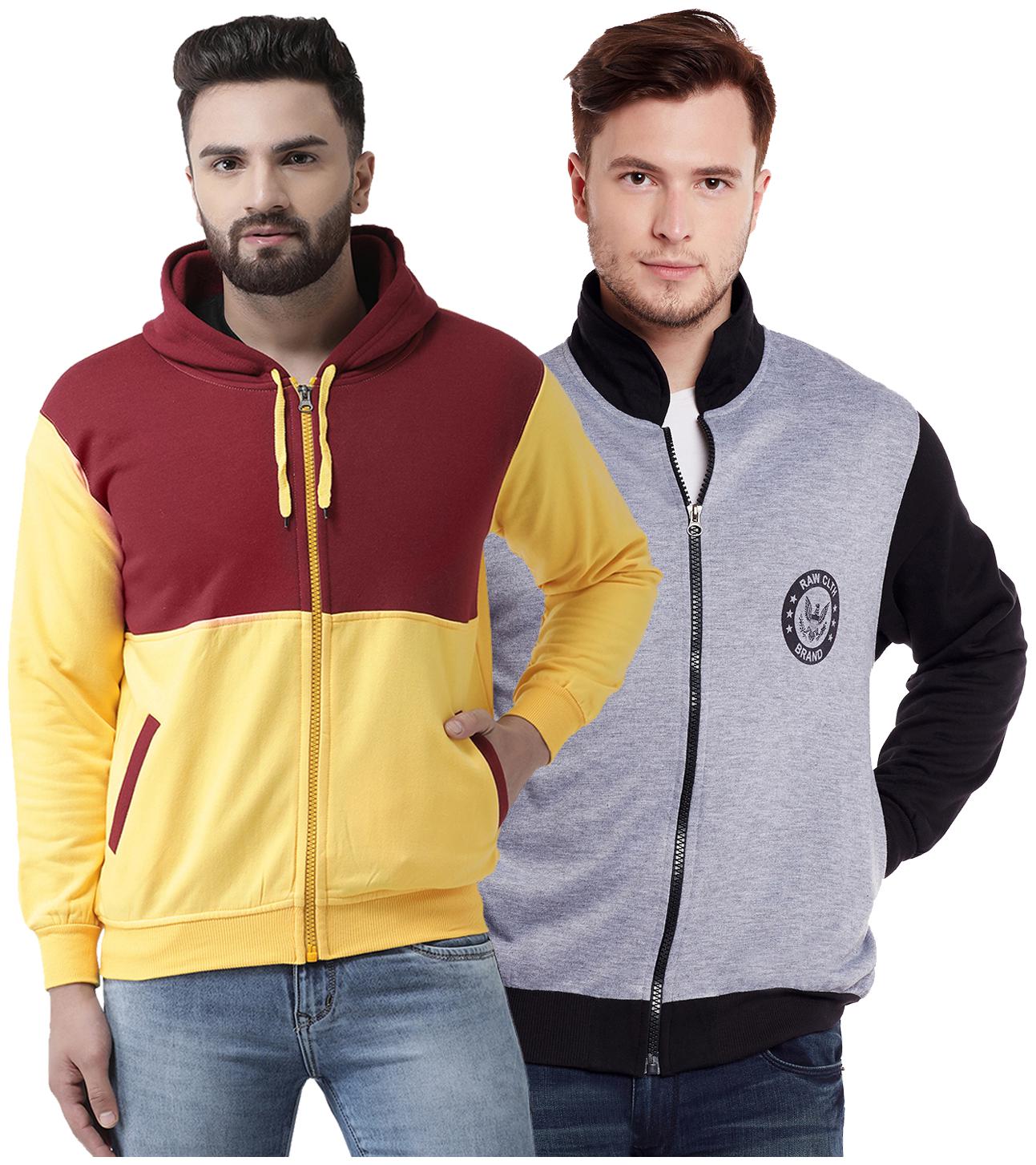 

VIMAL JONNEY Multicolor Cotton Sweatshirts For Men(Pack Of 2)