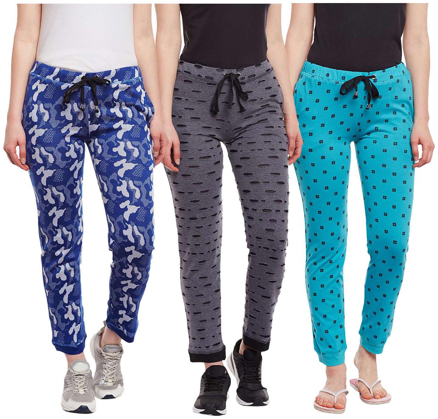 

VIMAL JONNEY Women Regular fit Cotton Printed Track pants - Multi