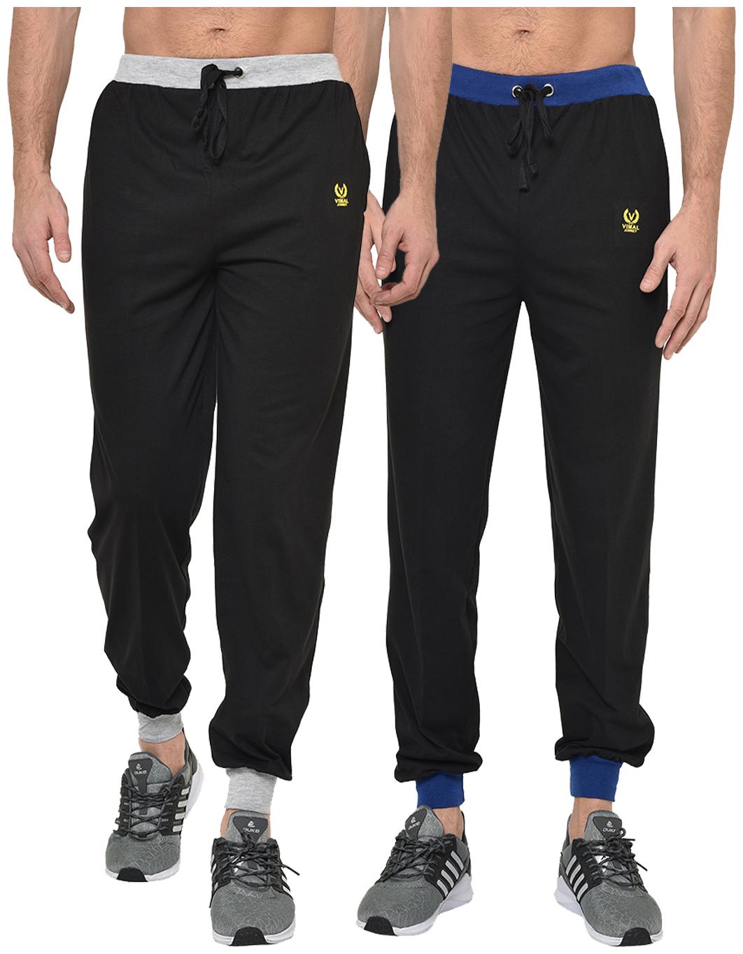 

VIMAL JONNEY Men Black Solid Regular fit Joggers