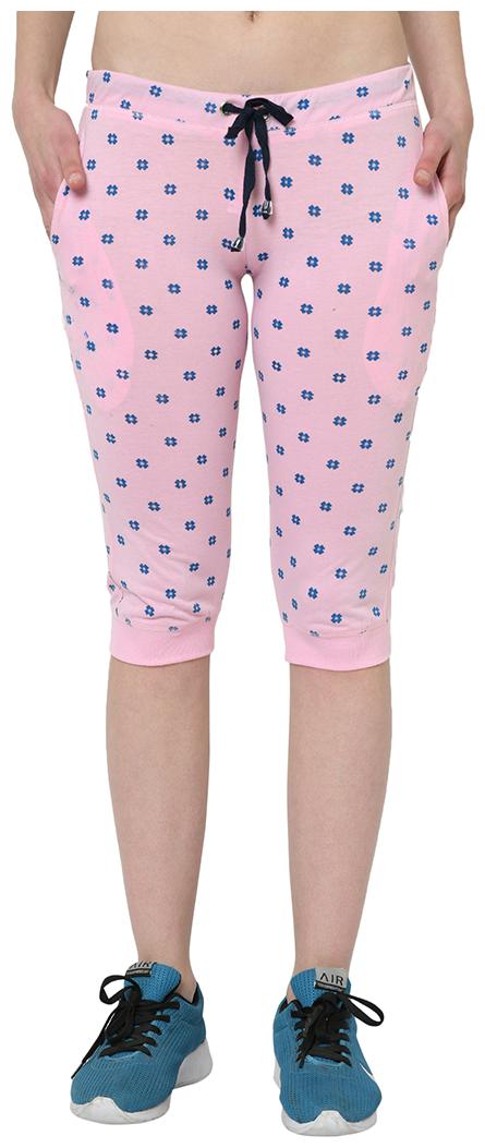 

VIMAL JONNEY Women Printed Regular capri - Pink