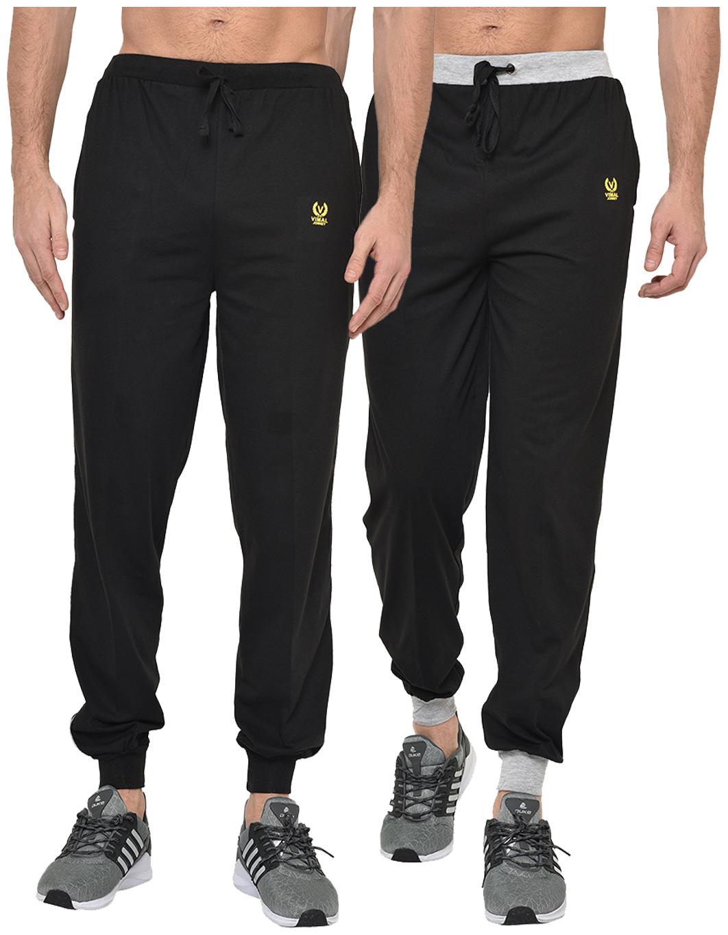 

VIMAL JONNEY Men Black Solid Regular fit Joggers