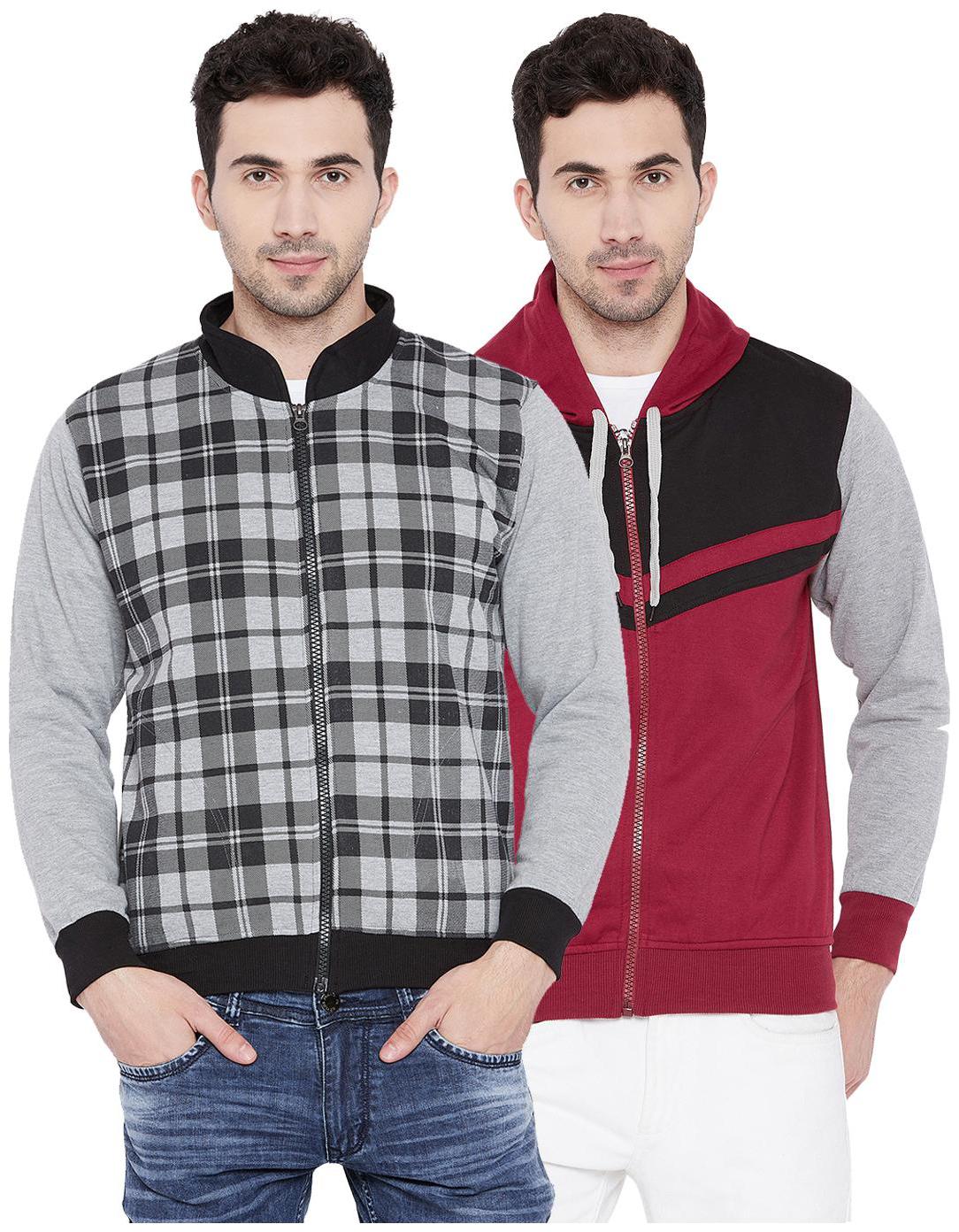 

Vimal Jonney Multicolor Cotton Sweatshirts For Men(Pack Of 2)