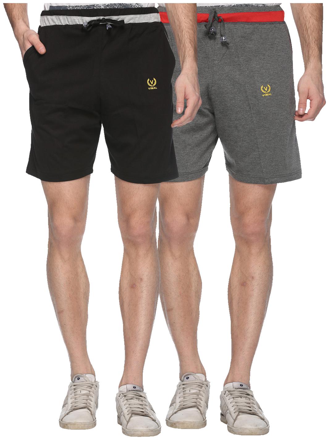 

VIMAL JONNEY Men Black Regular Fit Regular Shorts
