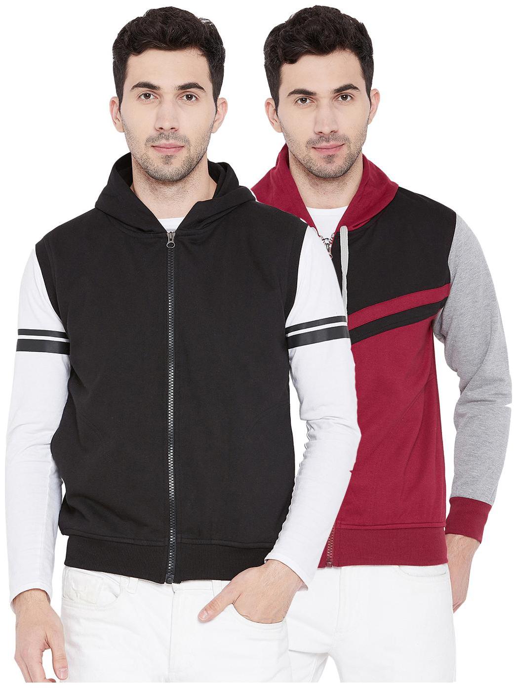 

Vimal Jonney Multicolor Cotton Sweatshirts For Men(Pack Of 2)