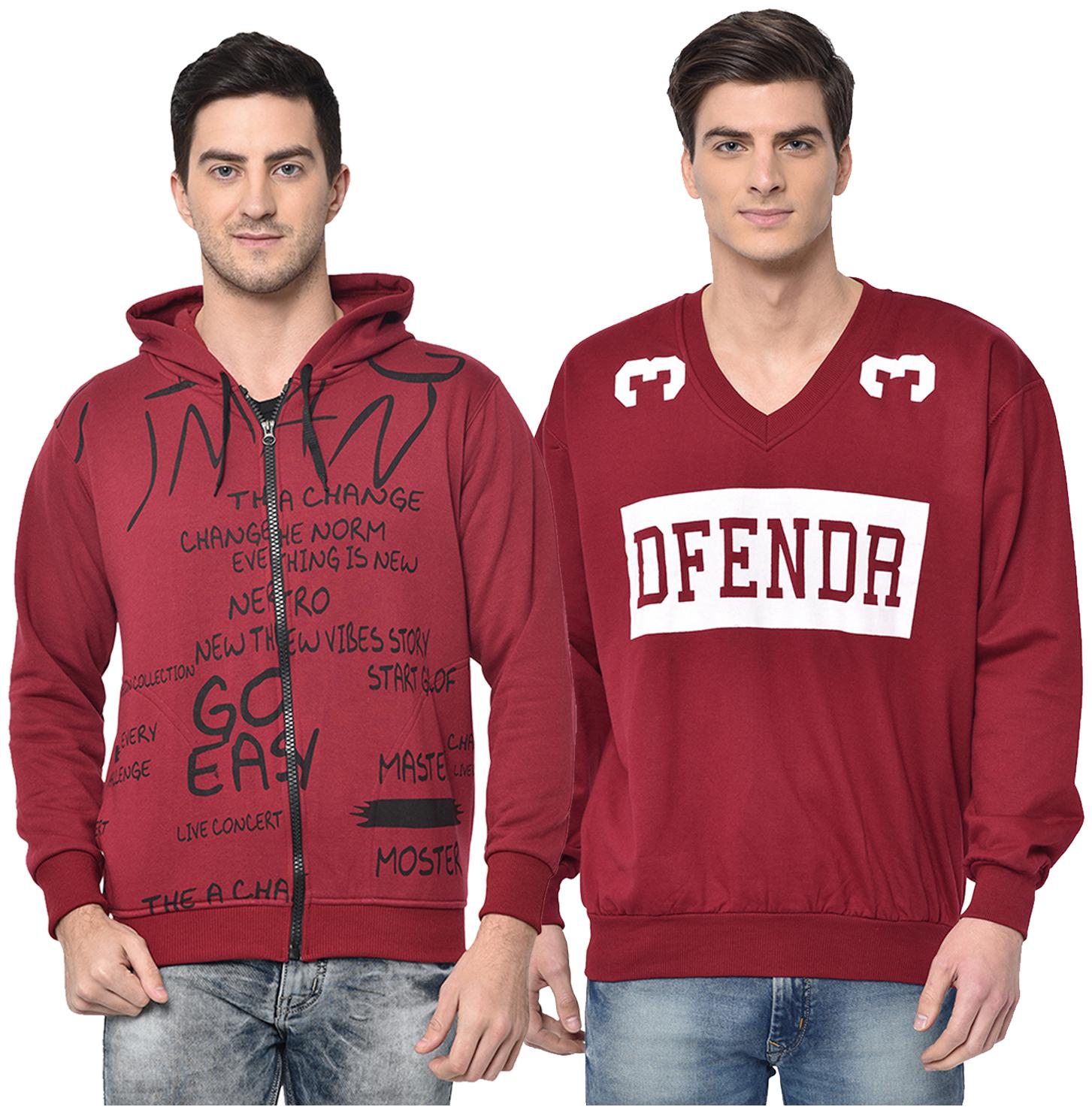

VIMAL JONNEY Men Maroon Hooded Hoodie